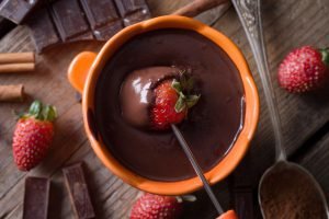 como fazer fondue - chocolate