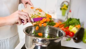cozinhar legumes e vegetais - picar e usar