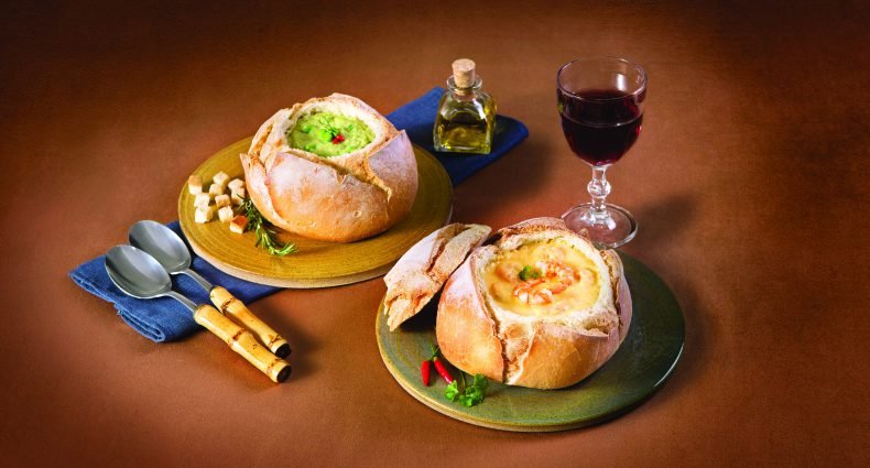 sopa de camarão com mandioquinha