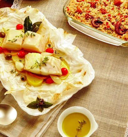 receita de bacalhau com legumes - capa