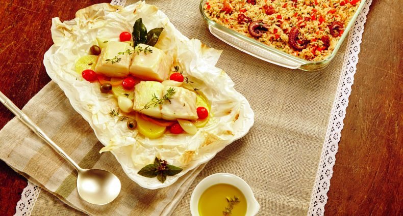 receita de bacalhau com legumes - capa