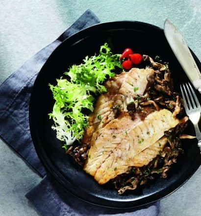 filé de pescado com shimeji, prato delicioso para dia dos pais