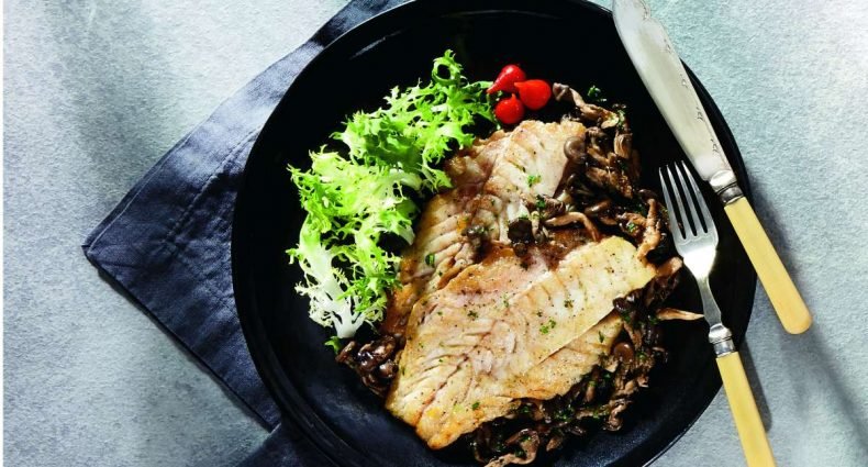 filé de pescado com shimeji, prato delicioso para dia dos pais