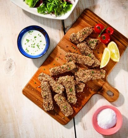 iscas de tilápia empanadas com gergelim - capa