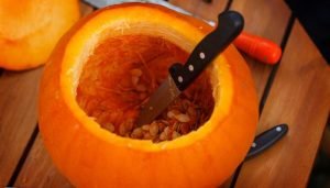 abóbora de halloween - limpar