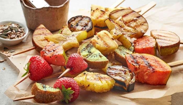 churrasco vegetariano - frutas