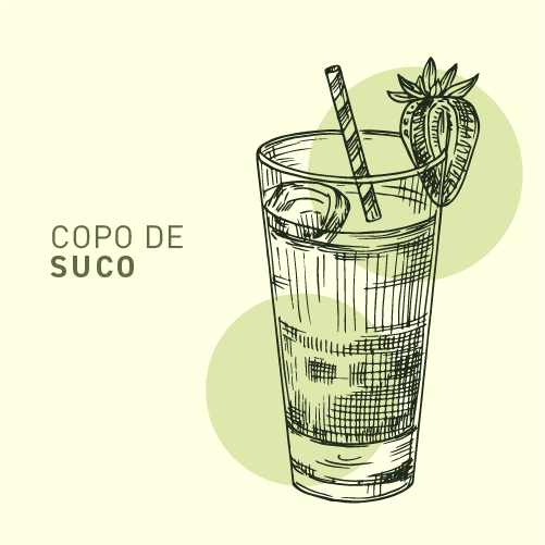 Copo de suco cheio