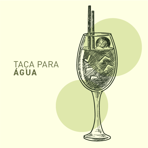 Taça para água com design moderno
