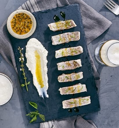 Receita de pargo rosa com purê de cará