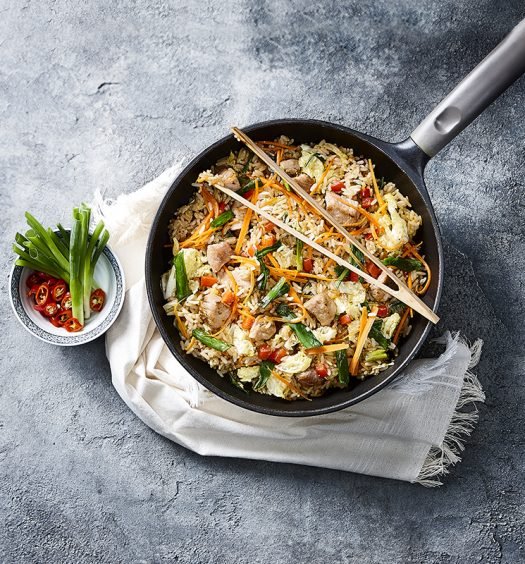 receita de fried rice de mignon suíno