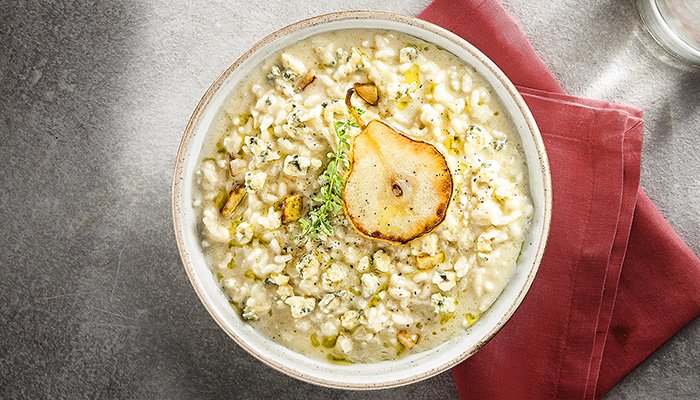 RISOTO DE PERA E GORGONZOLA