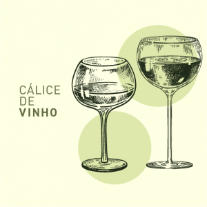 Cálice de vinho com duas taças