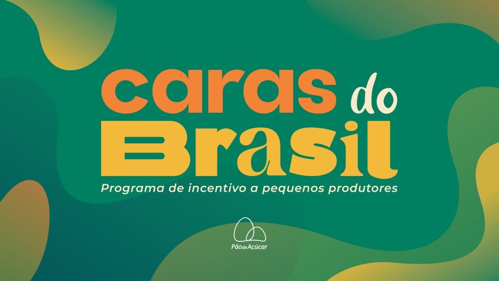 Logo da campanha Caras do Brasil com fundo verde