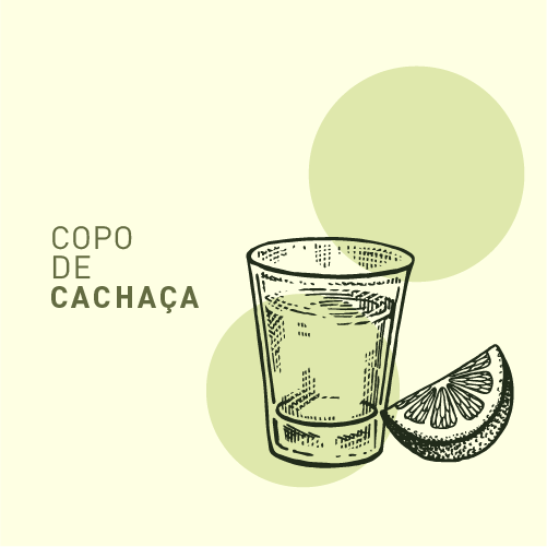 Copo de cachaça com limão