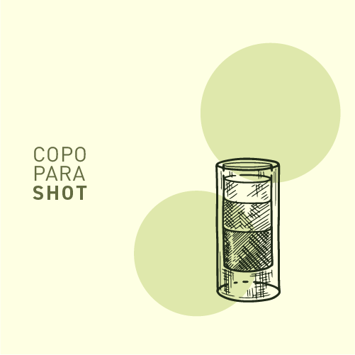 Copo para shot estilizado