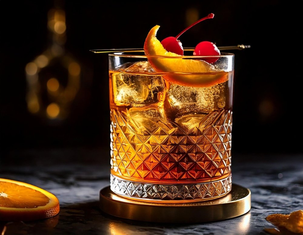 Preparação de Whisky Sour com ingredientes e utensílios.