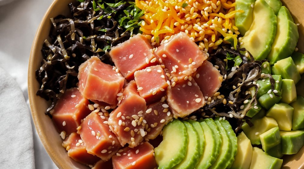Poke de atum com abacate